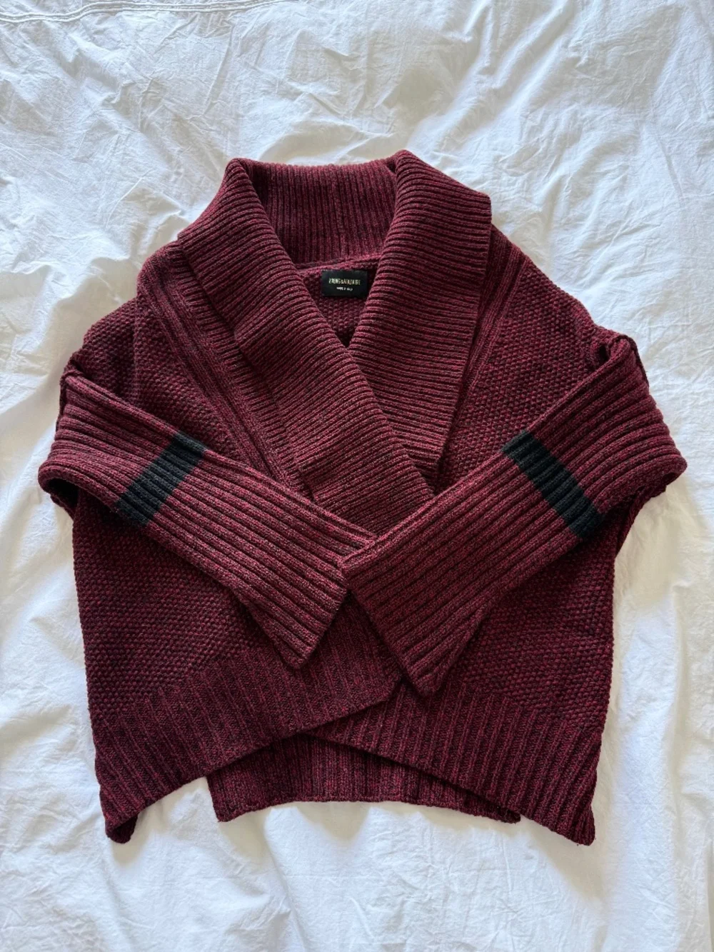 Zadig and Voltaire Wool Cardigan M/L Maroon